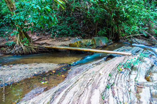 Water flowing at Mork Fa waterfall photo