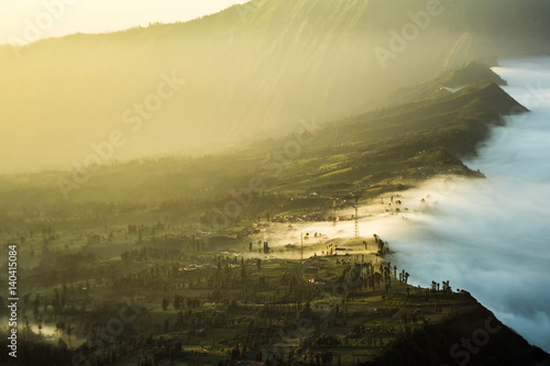 Cemoro Lawang during  morning. photo