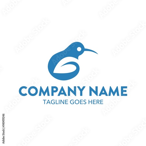 Kiwi Bird Unique Logo Template