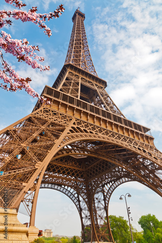 Eiffel Tower in Paris at spring, France