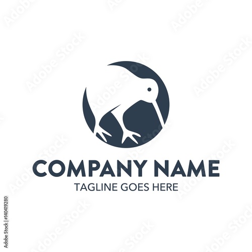 Kiwi Bird Unique Logo Template