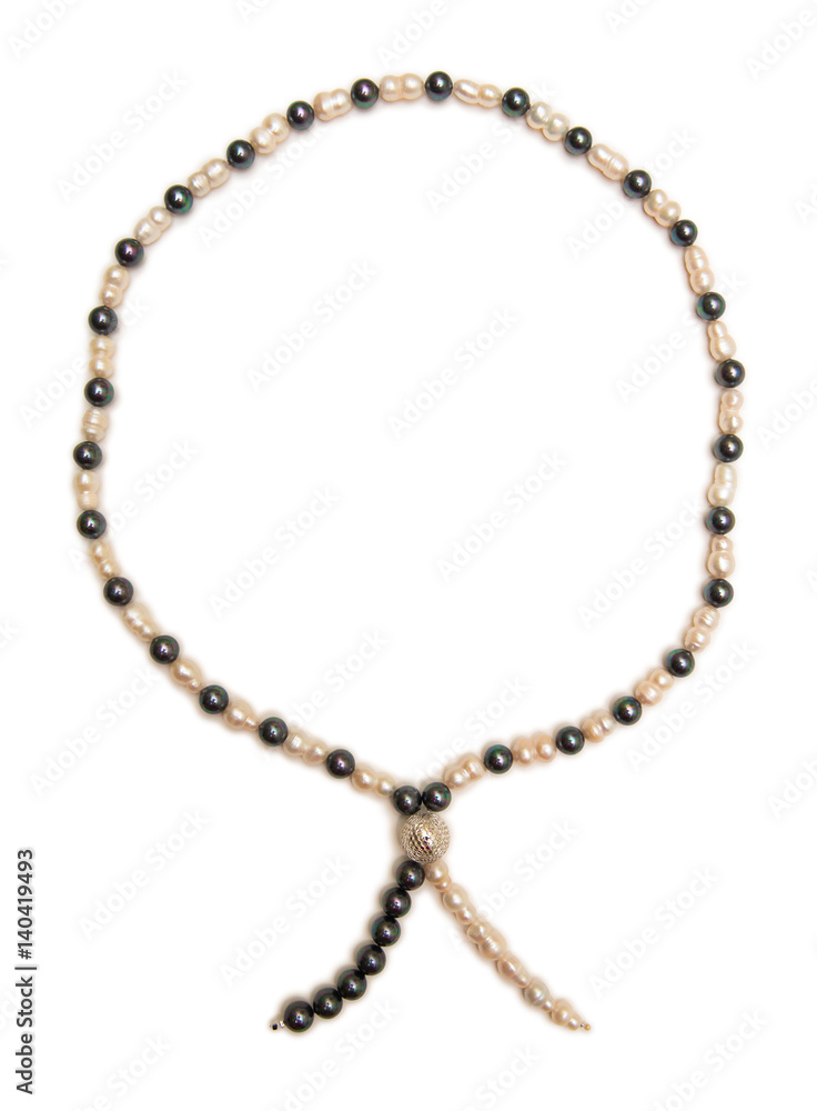 Elegant necklace isolated on white background Elegant necklace isolated on white background