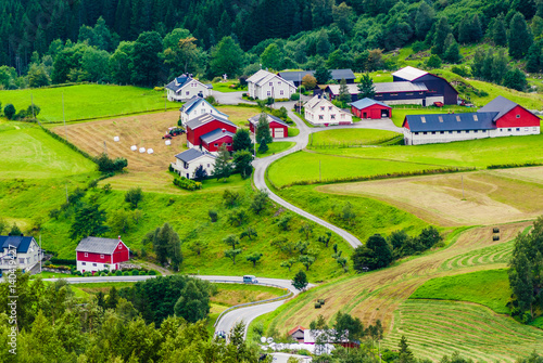 Norwegian village. The county of More og Romsdal. Norway