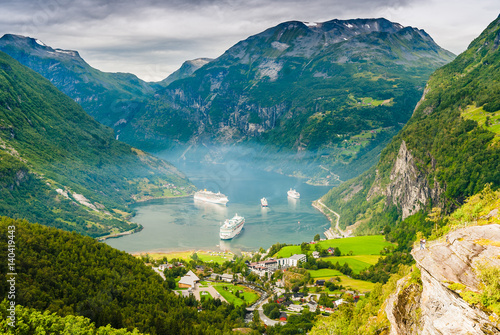 Stunning views of the Geirangerfjord. The county of More og Romsdal. Norway © alexanderkonsta