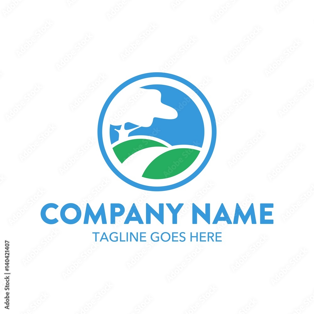 Landscape Unique Logo Template Landscape Unique Logo Template