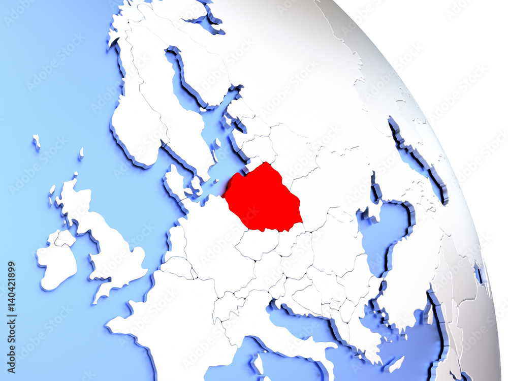 Fototapeta premium Poland on elegant globe