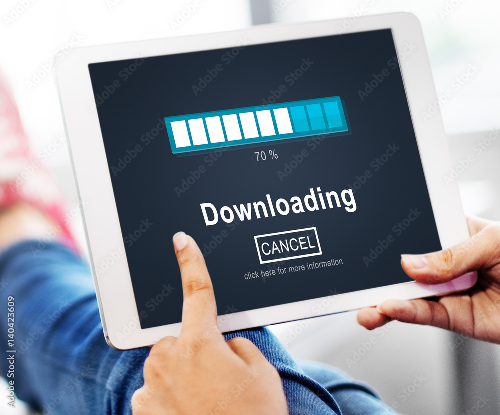 Downloading Transfering Network Information Technology Concept Downloading Transfering Network Information Technology Concept
