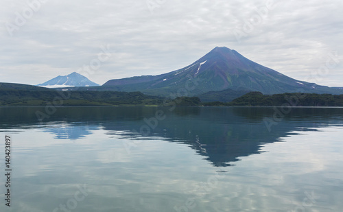 Ilyinsky stratovolcano near Kurile Lake.