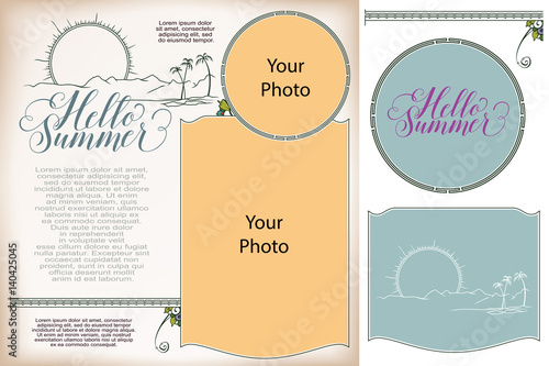 Vintage design for labels, banner, sticker and other design.