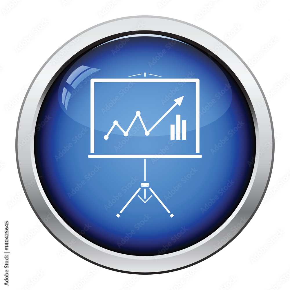 Analytics stand icon Analytics stand icon