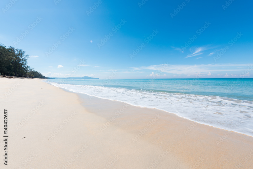 Sand beach blue sky