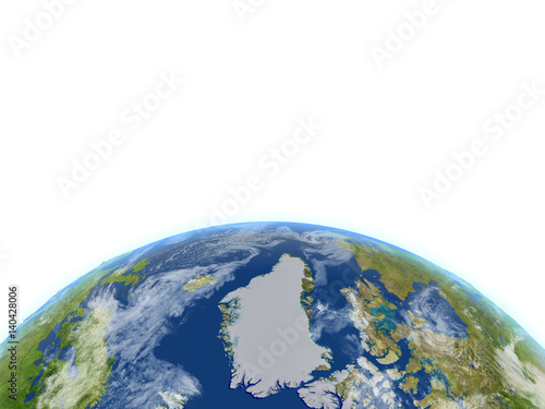 Fototapeta Naklejka Na Ścianę i Meble -  Greenland on planet Earth