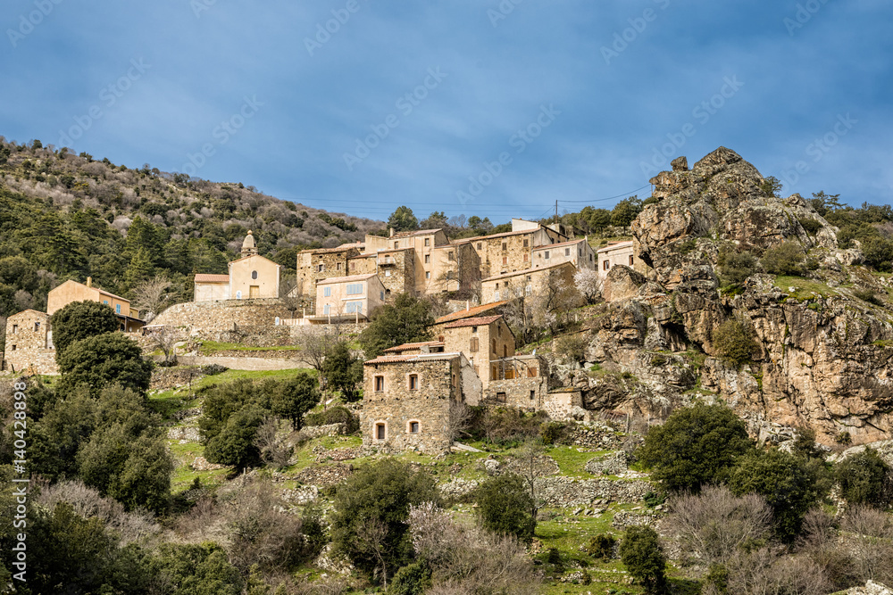 Village of Mausoleo in Balagne region of Corsica
