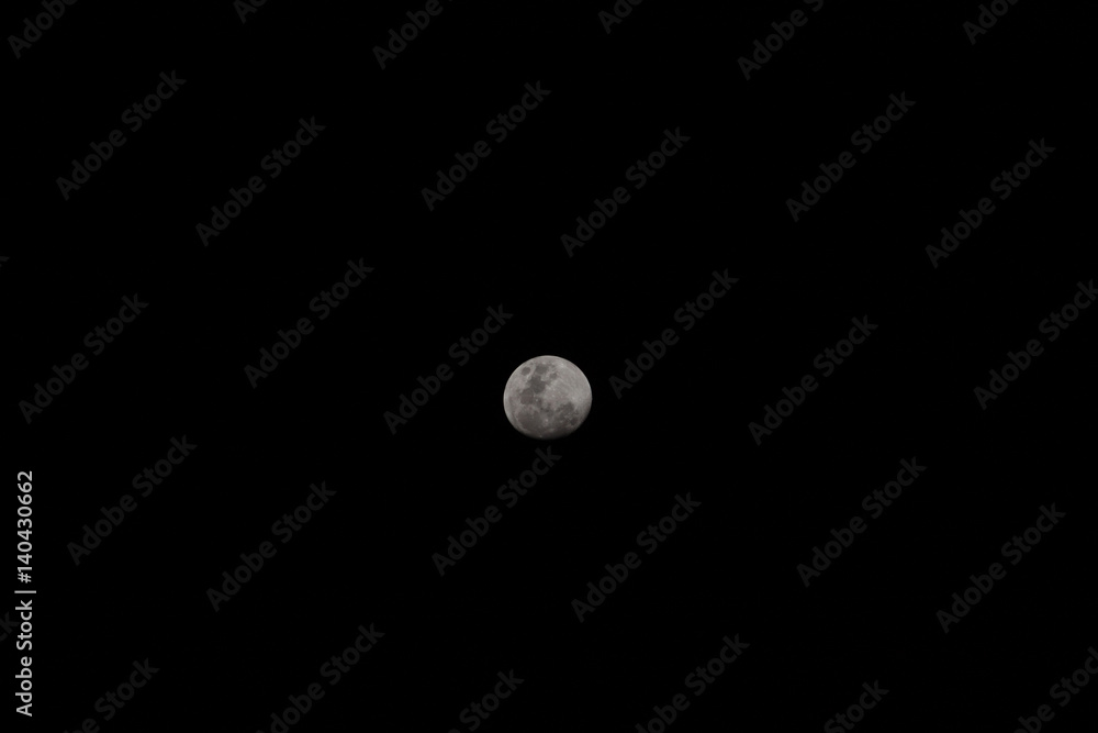 Moon on the night background.