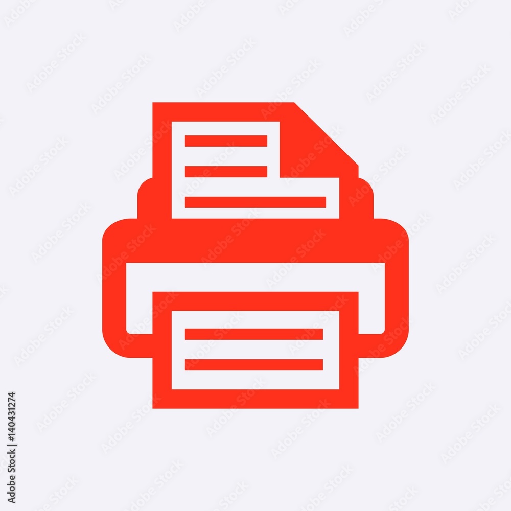 print icon stock vector illustration flat design print icon stock vector illustration flat design