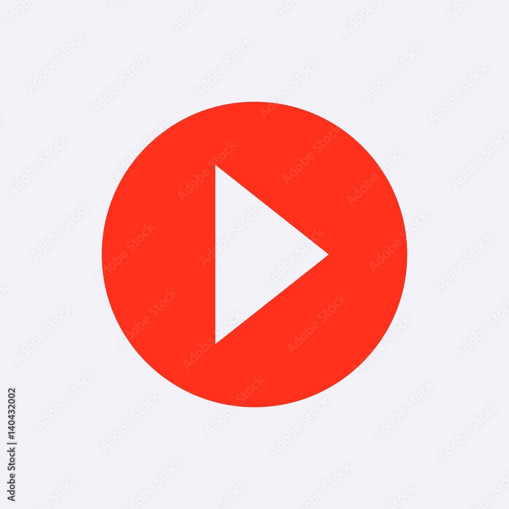 play icon stock vector illustration flat design play icon stock vector illustration flat design