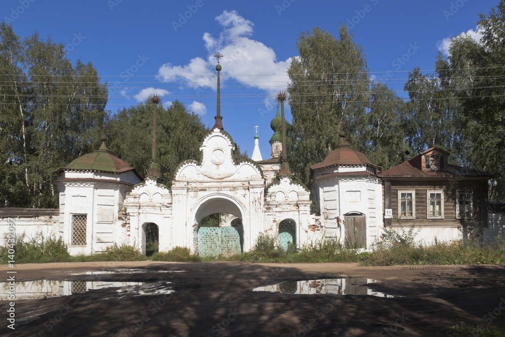 Holy Gates of the Mikhailo-Arkhangelsk Monastery in Veliky Ustyug, Vologda Region, Russia