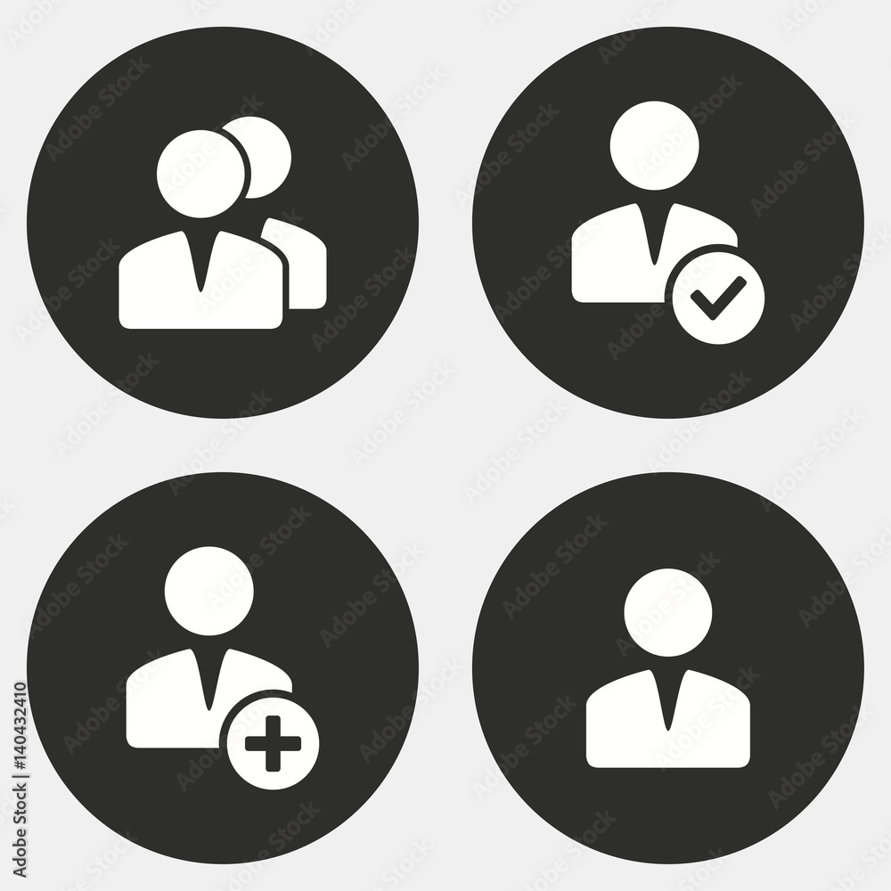 Account icon set.