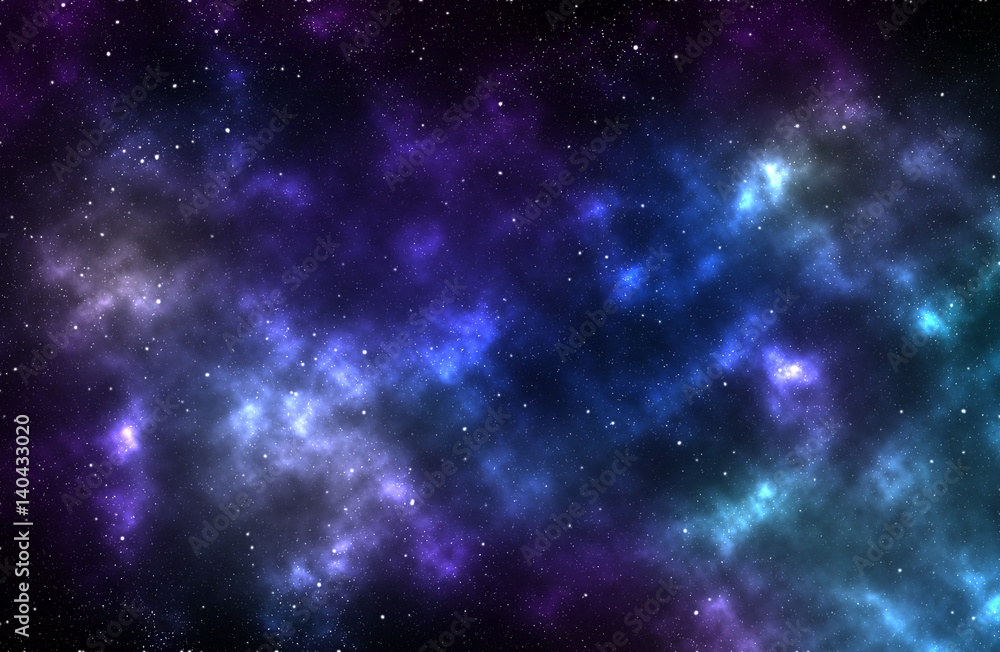 Colorful Nebula in Space Background
