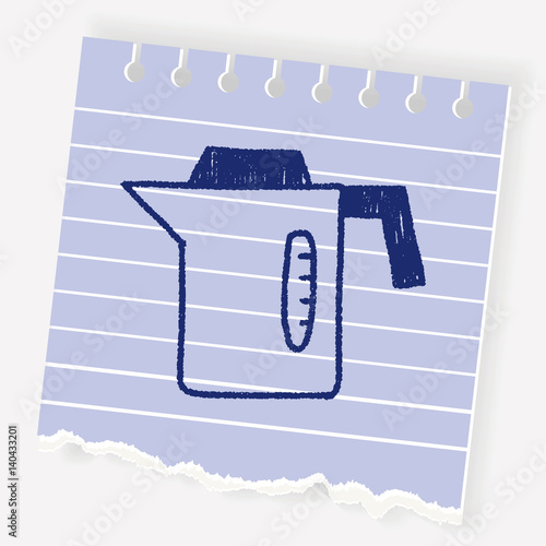 kitchenware hot water bottle doodle drawing