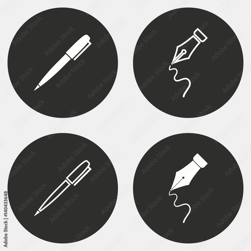 Fototapeta premium Pen icon set.