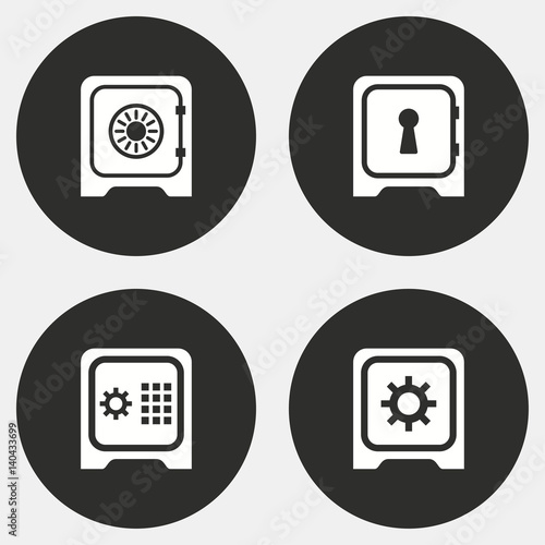 Safe icon set.