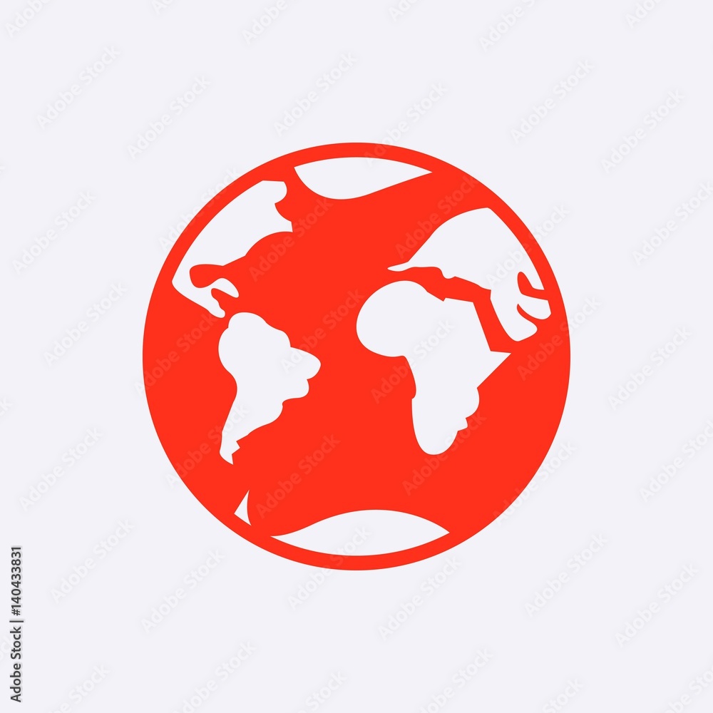 Earth icon stock vector illustration flat design Earth icon stock vector illustration flat design