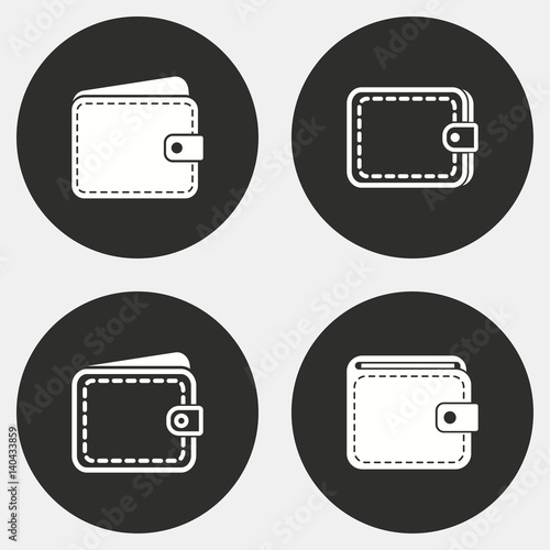 Wallet icon set.