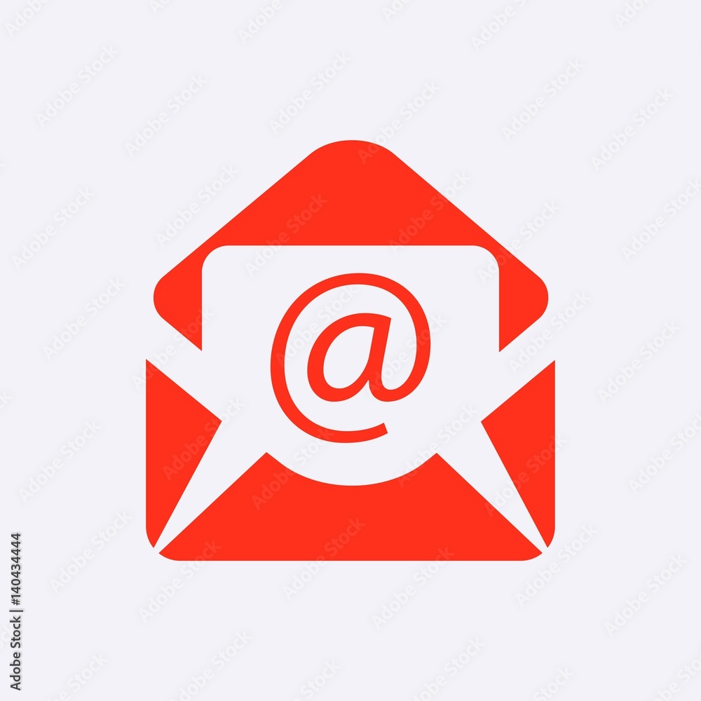 Open envelope mail icon, vector illustration. Flat design style Open envelope mail icon, vector illustration. Flat design style