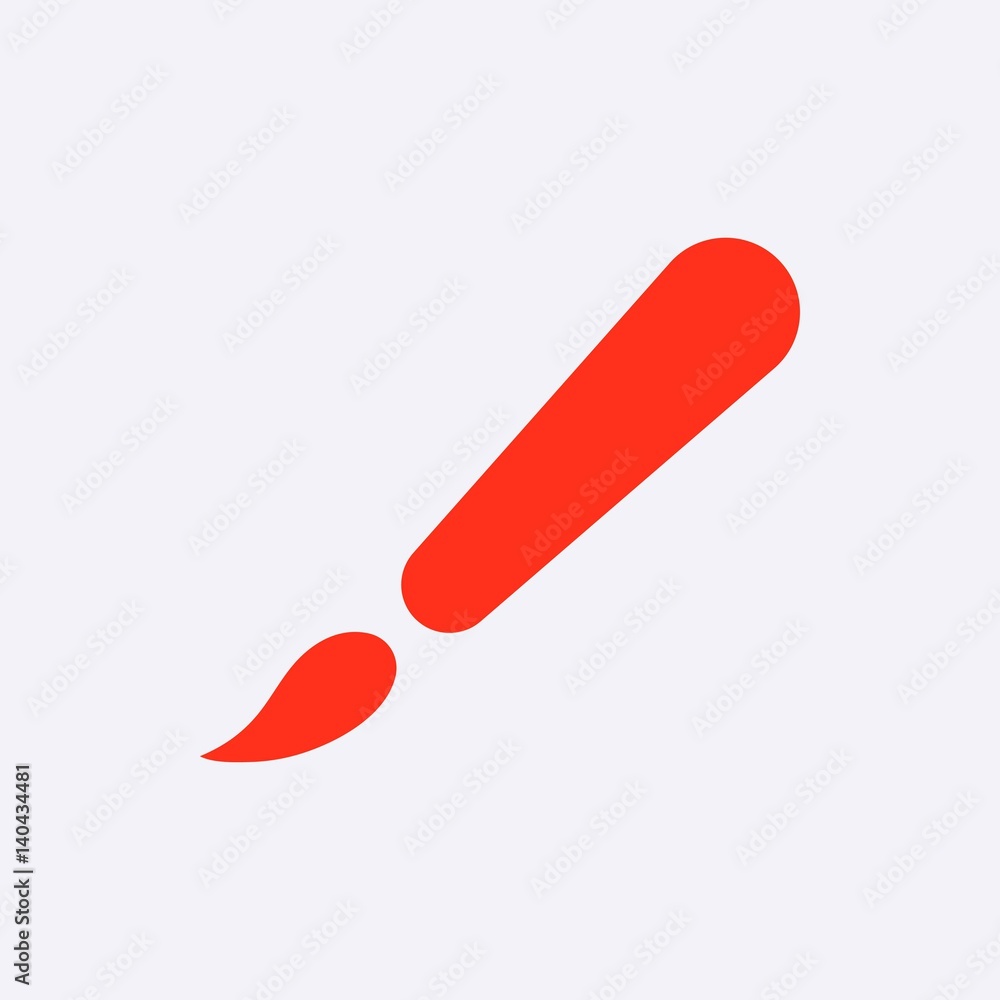 brush icon stock vector illustration flat design brush icon stock vector illustration flat design