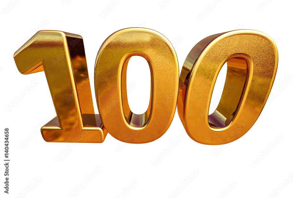 Gold 3d 100th Anniversary Sign Gold 3d 100th Anniversary Sign