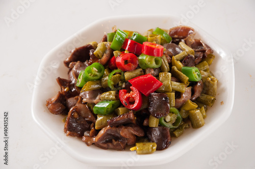 Photography Sour bean fried chicken giblets