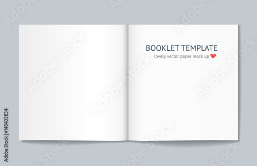 Blank booklet with shadow isolated on background