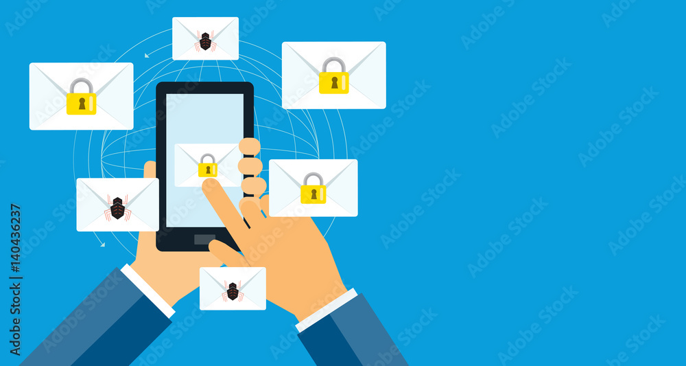 business email marketing message security on mobile concept. flat vector
business email marketing message security on mobile concept. flat vector