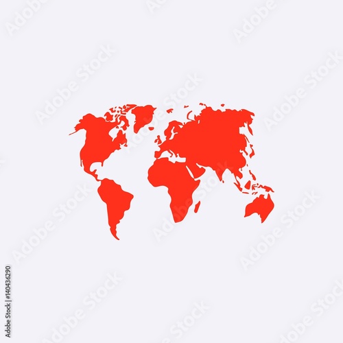 world map icon stock vector illustration flat design