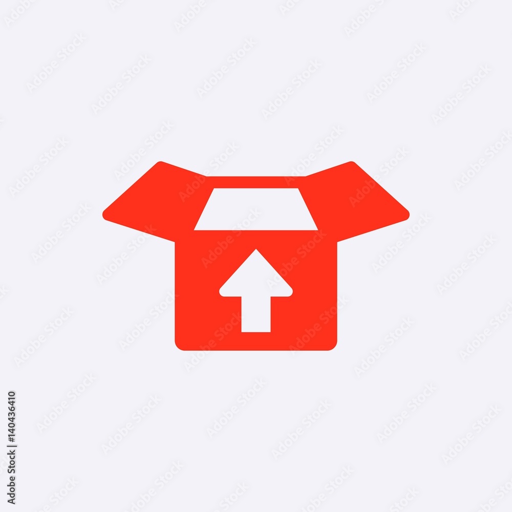 open box with arrow icon stock vector illustration flat design open box with arrow icon stock vector illustration flat design