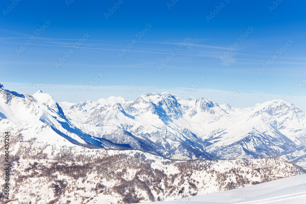 Beautiful panoramic view of snowcapped mountains