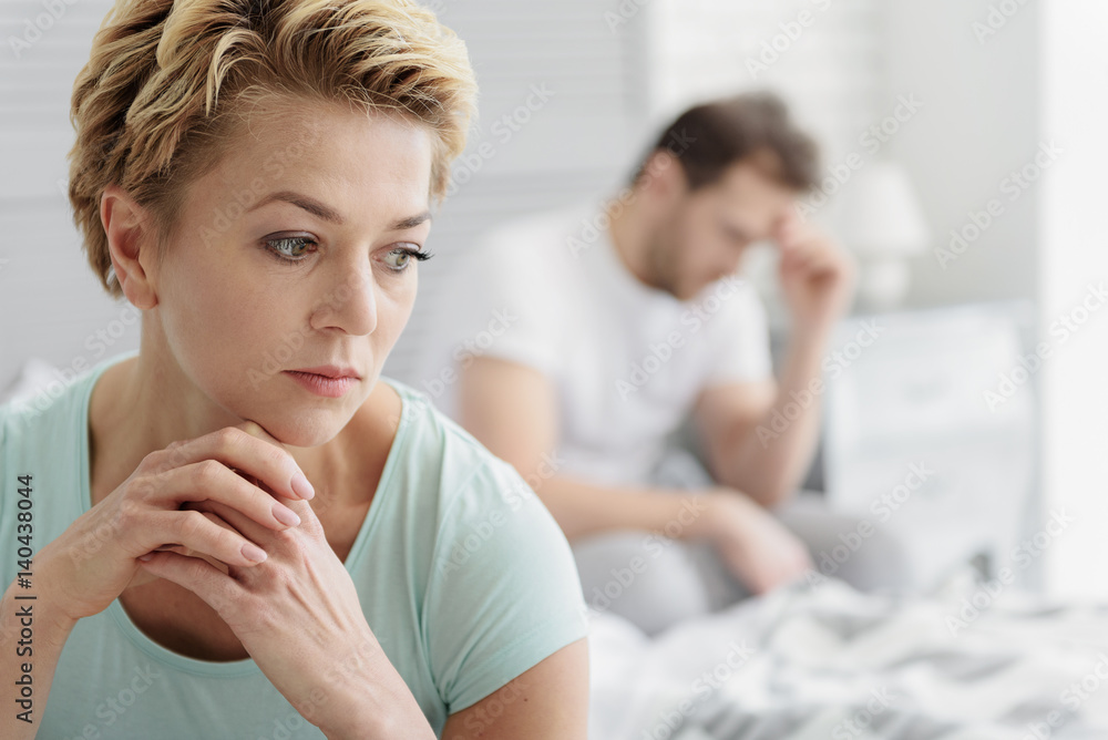 Fototapeta premium Married couple experiencing crisis in relationship