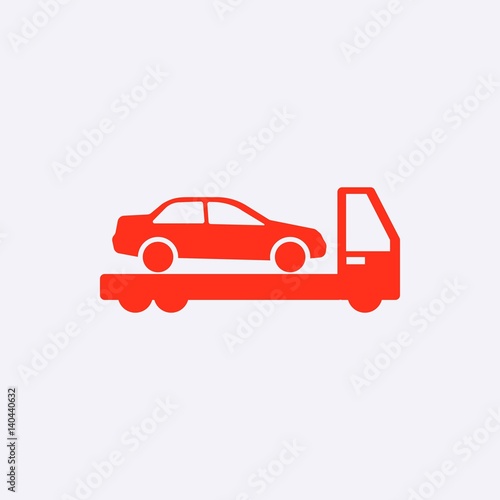 tow truck icon stock vector illustration flat design