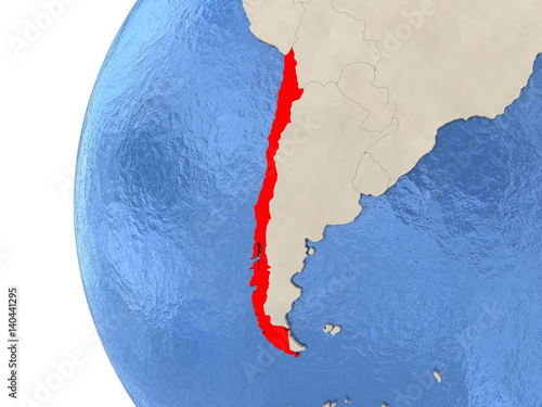 Wallpaper Mural Chile on 3D globe Torontodigital.ca