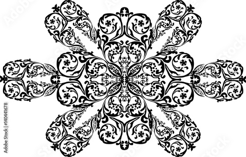 black decorated isolated pattern