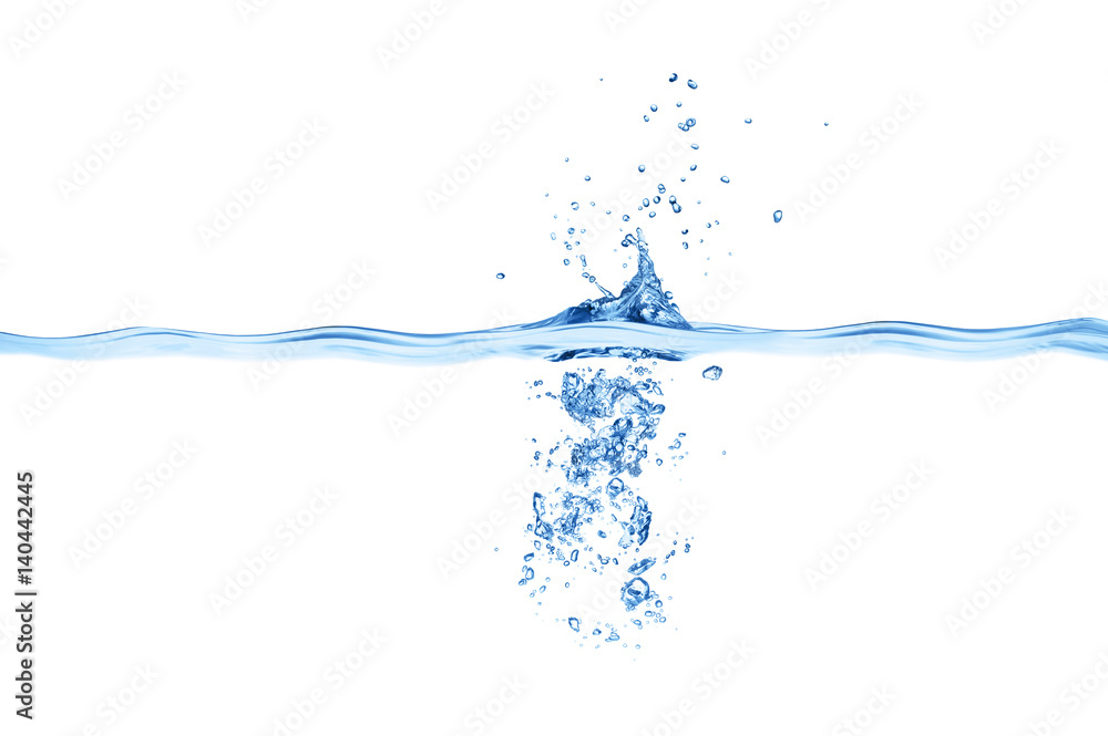 Underwater splashes isolated on white Underwater splashes isolated on white
