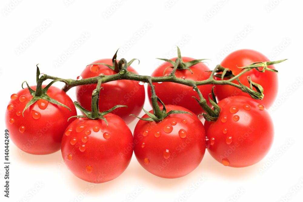 fresh vegetable, cherry tomato isolated on white background fresh vegetable, cherry tomato isolated on white background