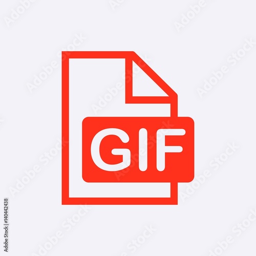 gif icon stock vector illustration flat design
