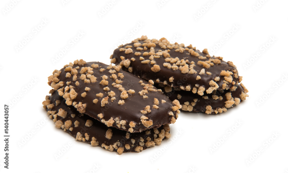 Cookies in chocolate isolated Cookies in chocolate isolated