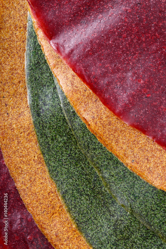 Tklapi  - dried mashed fruit pulp / Colorful fruit leather photo