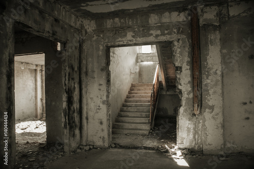 Old concrete staircase