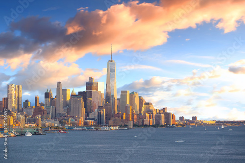 Downtown Manhattan skyline at sunset © f11photo
