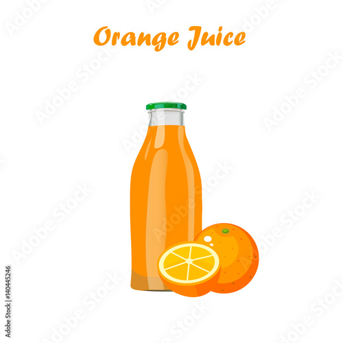 juice in glass bottle