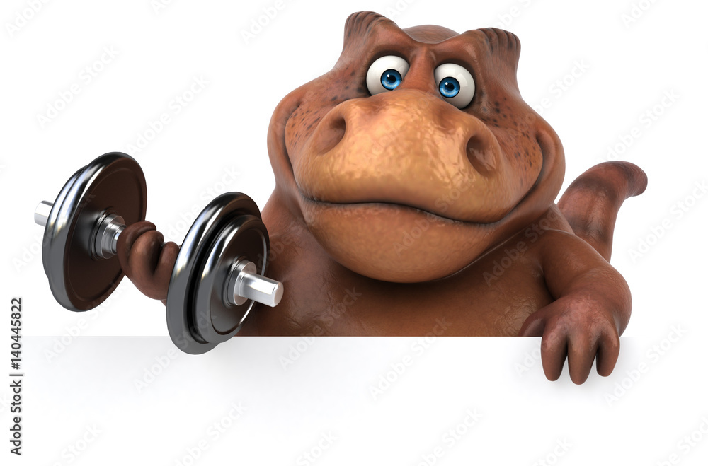 Fototapeta premium Fun dinosaur - 3D Illustration